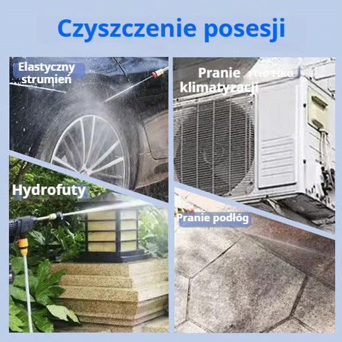 🔥1 zestaw 9 elementów🔥🚗Wielofunkcyjny przenośny pistolet wodny wysokiego ciśnienia💦
