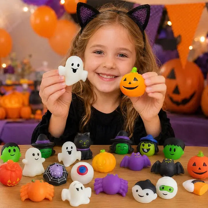 🎃 Set de Mini Figuras de Halloween – Adornos Decorativos de Fantasmas, Calabazas y Monstruos 👻