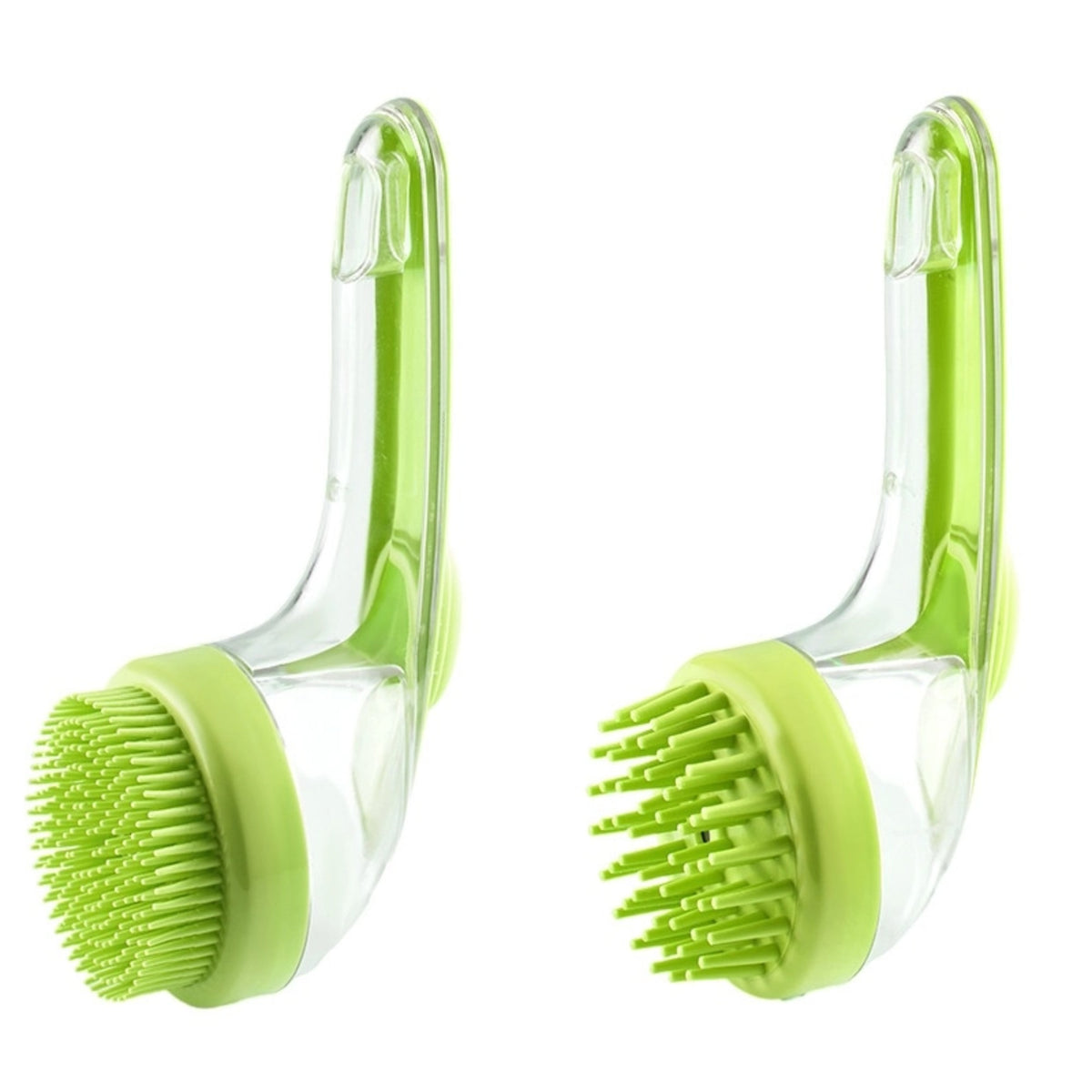 【Compra 1 y llévate 1 gratis:2 piezas】⏰Cepillo de baño para mascotas con mango largo y dispensador de champú