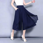 🔥🔥【52-115KG】2025 New Fashion Ice Silk Pantaloni din șifon subțiri cu talie înaltă