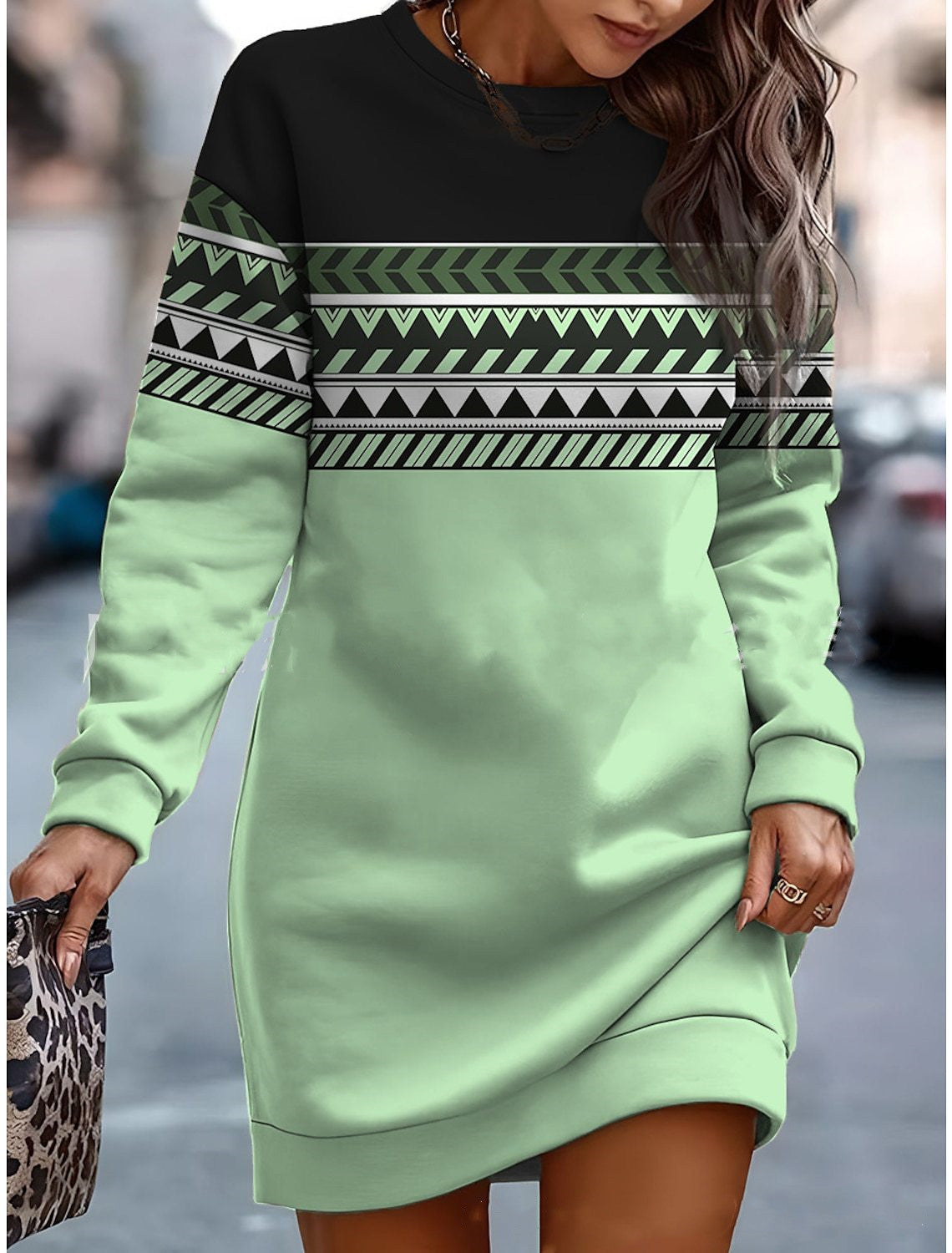 🔥【S-3XL】Nové jarné šaty s okrúhlym výstrihom 2025 3904302