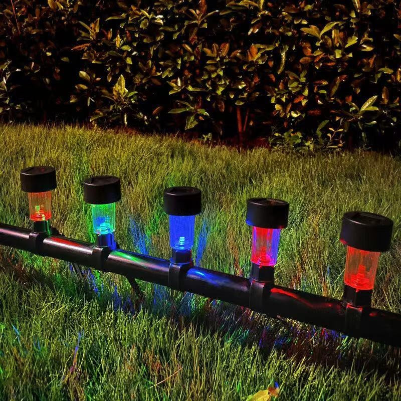 【 8 PCS】🌈 Luces ambientales impermeables con energía solar: no requieren cables, colores vibrantes