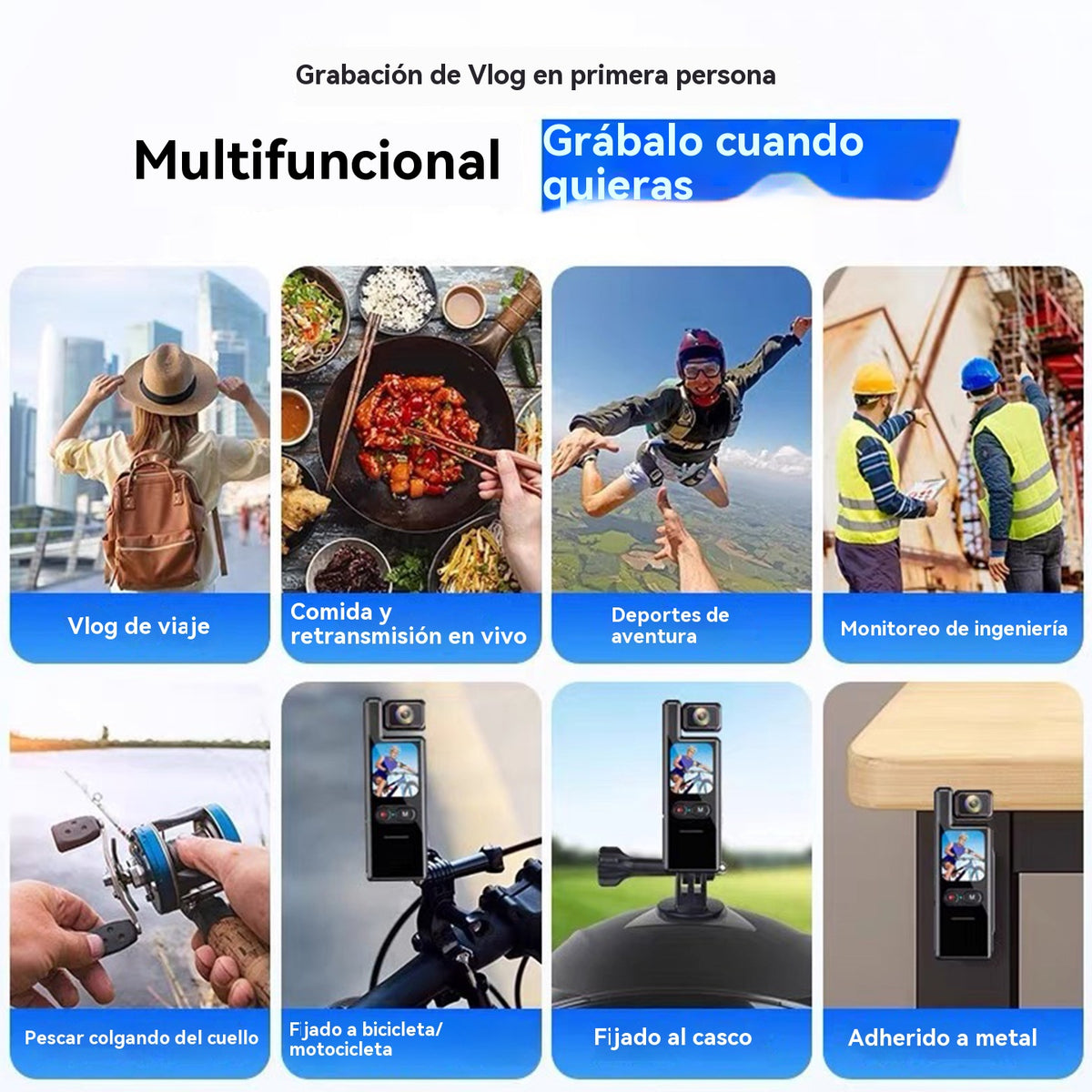 📷 Cámara Corporal de Alta Definición ✨ Videograbadora Portátil de Pecho y Cámara de Acción Profesional 🚴