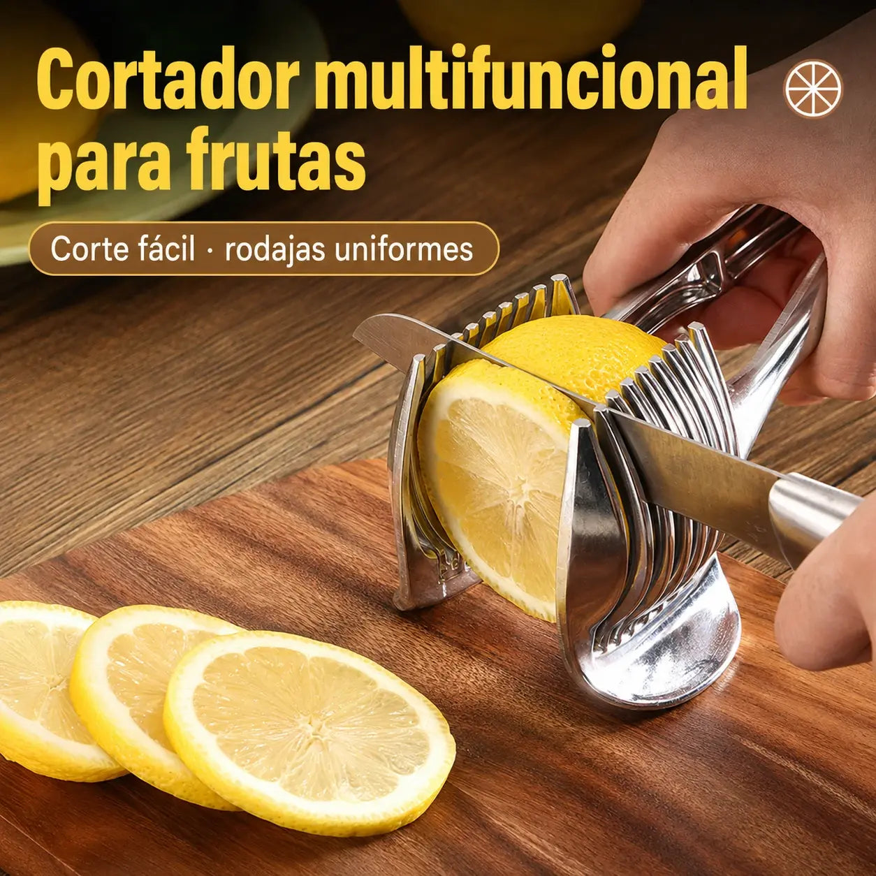 🍅 Cortador Manual de Cocina de Acero Inoxidable | Guía para Cortes Uniformes de Tomate, Limón, Cebolla y Más