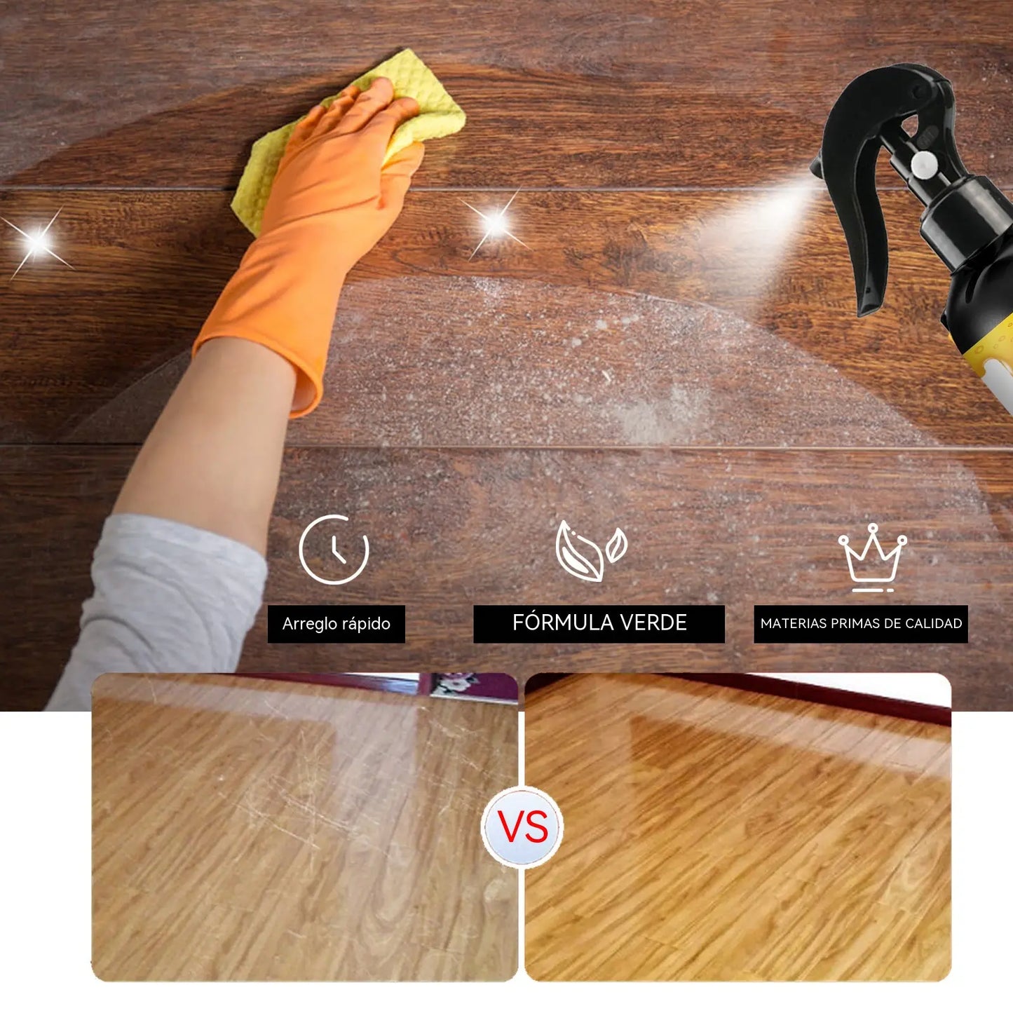 【Compra 1 y llévate 1 gratis】🍯 Spray pulidor de madera con infusión de cera de abeja para el mantenimiento de muebles y la prevención de grietas.