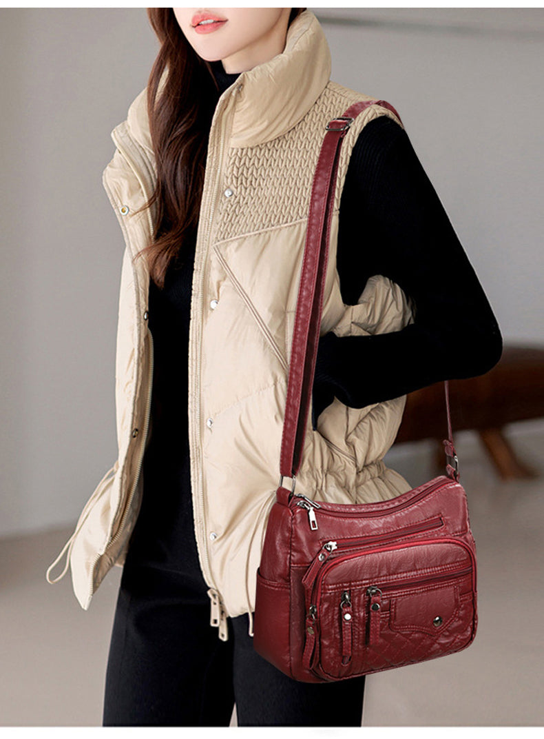 💥👜【Ofertă limitată în timp】👜2025 Geantă de umăr/crossbody din piele moale, capacitate mare, nouă