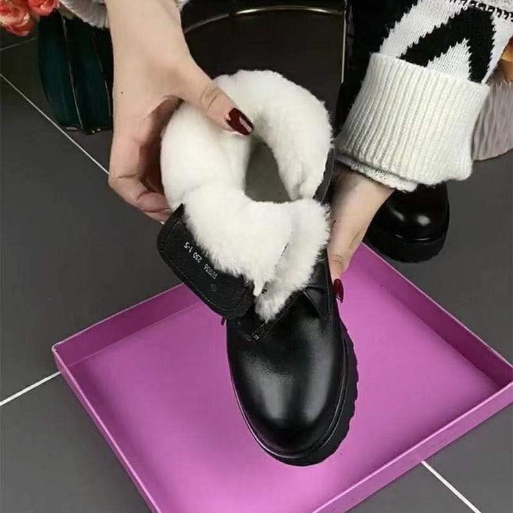 😍【35-40】Ghete Martin călduroase și antiderapante, cu talpă groasă și ghete de catifea 3817205