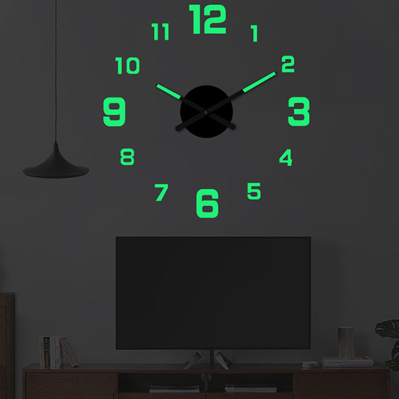 Juego de reloj de pared acrílico luminoso 3D para armar