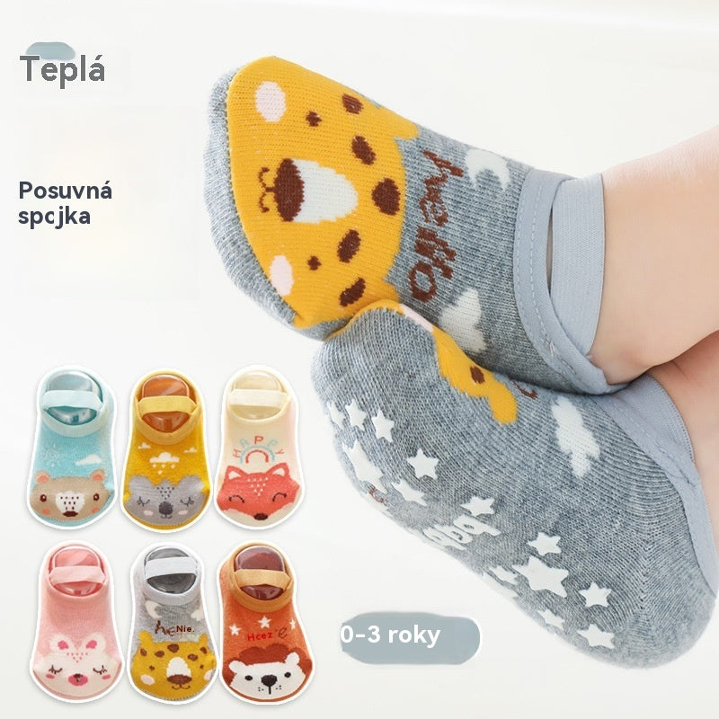 👶【Kúpte 3 kusov a získajte 3 kusov zadarmo】Detské hrubé protišmykové ponožky - chránia pred chladom!