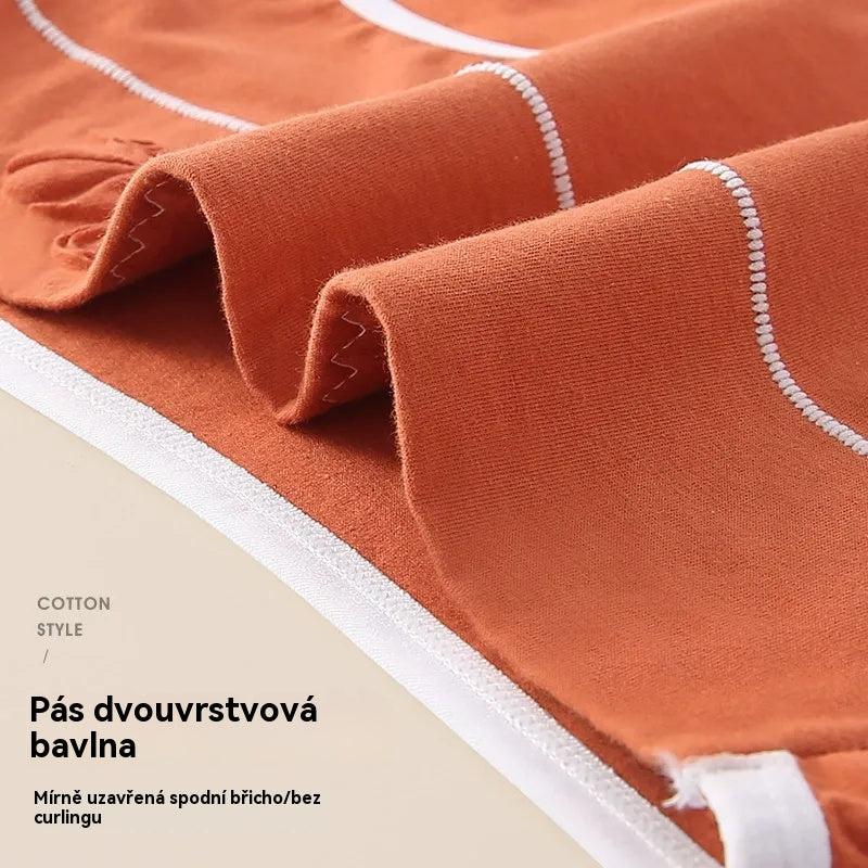 🎁 【7dílná sada】 ✨🩲 Dámské kalhotky z čisté bavlny s vysokým pasem, antibakteriální grafenová