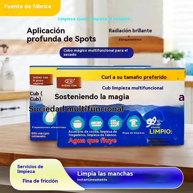 🎁【3 cajas】Pastillas efervescentes de descontaminación de cubo mágico multifunción, pastillas efervescentes para desengrasar ropa, pastillas efervescentes desincrustantes con oxígeno activo
