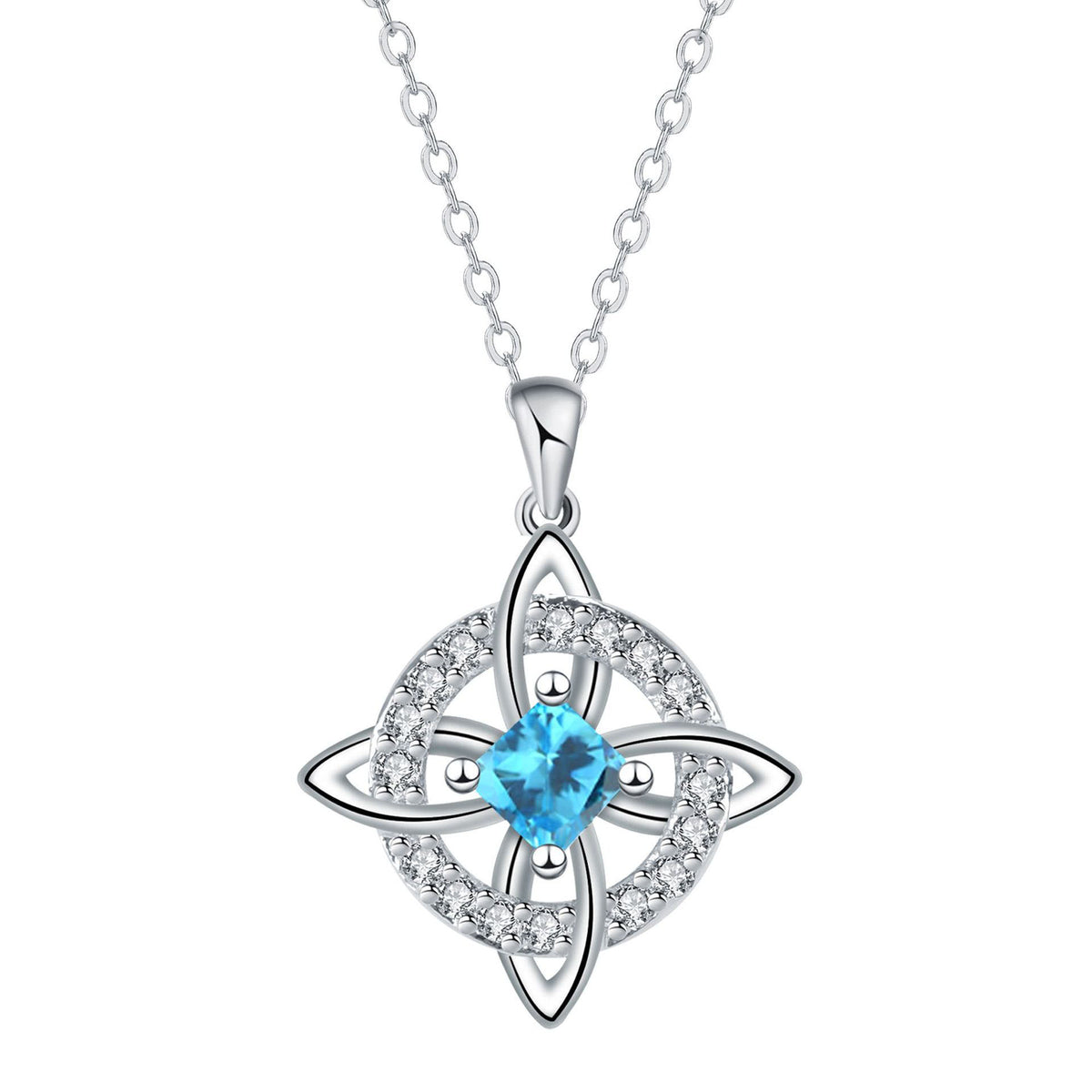✨🔮Collar místico de nudo de bruja con piedra de nacimiento 💞 Protege a tus seres queridos