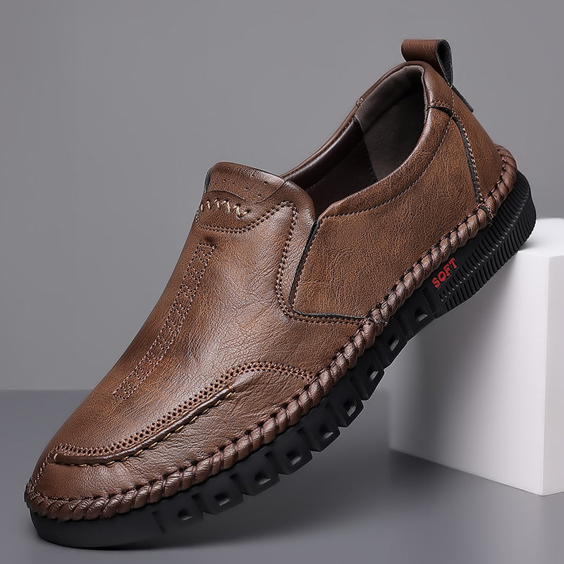 🏆👞【39-44】Zapatillas deportivas casuales para hombre 2025, fabricadas en piel auténtica, con suela suave, antideslizantes, transpirables
