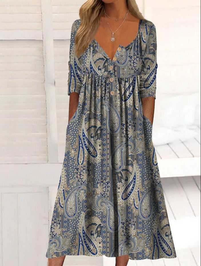 ✨👗【S-3XL】Výpredaj letných šiat 2025 s potlačou a vreckami