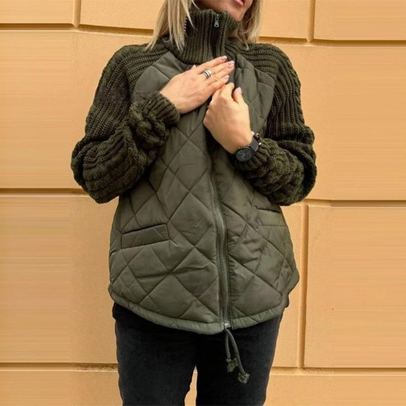 【S-3XL】🔥Jachetă tricotată cu model patchwork pentru femei
