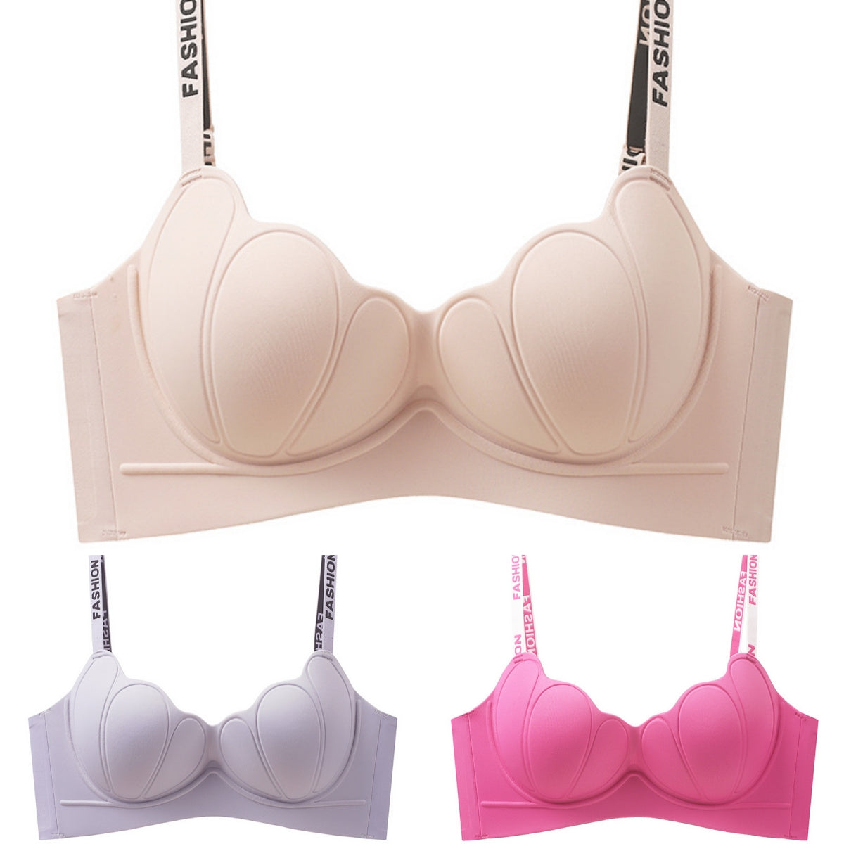 😍【3 kusy】Dámska push-up podprsenka bez oceľového krúžku, mäkká bavlna, pohodlná a priedušná❤️【40-85 ks】