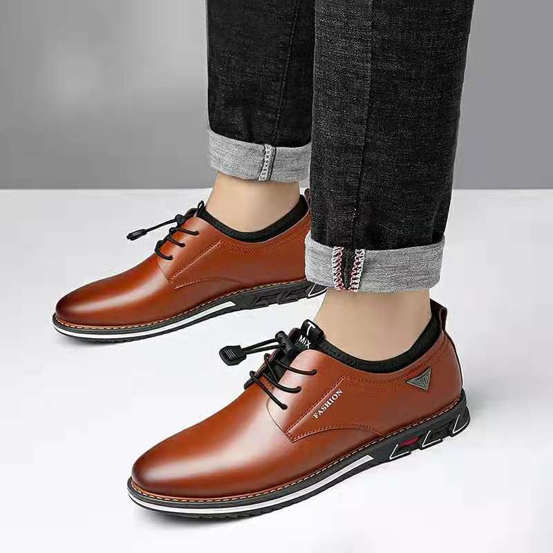 【38-48】Zapatos de piel auténtica de alta calidad para hombres maduros, que transmiten confianza y estilo, con una durabilidad de diez años.