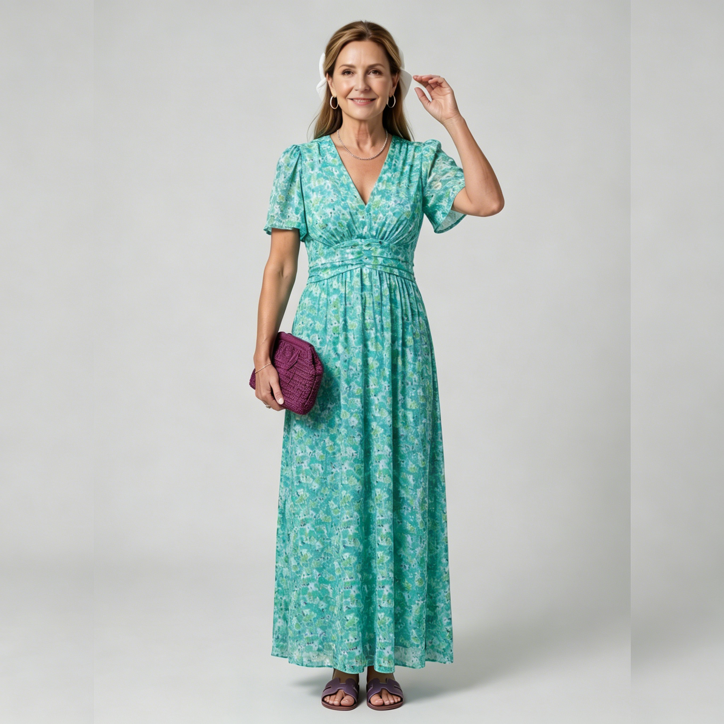 【S-3XL】Elis – Vestido largo y vaporoso con estampado floral