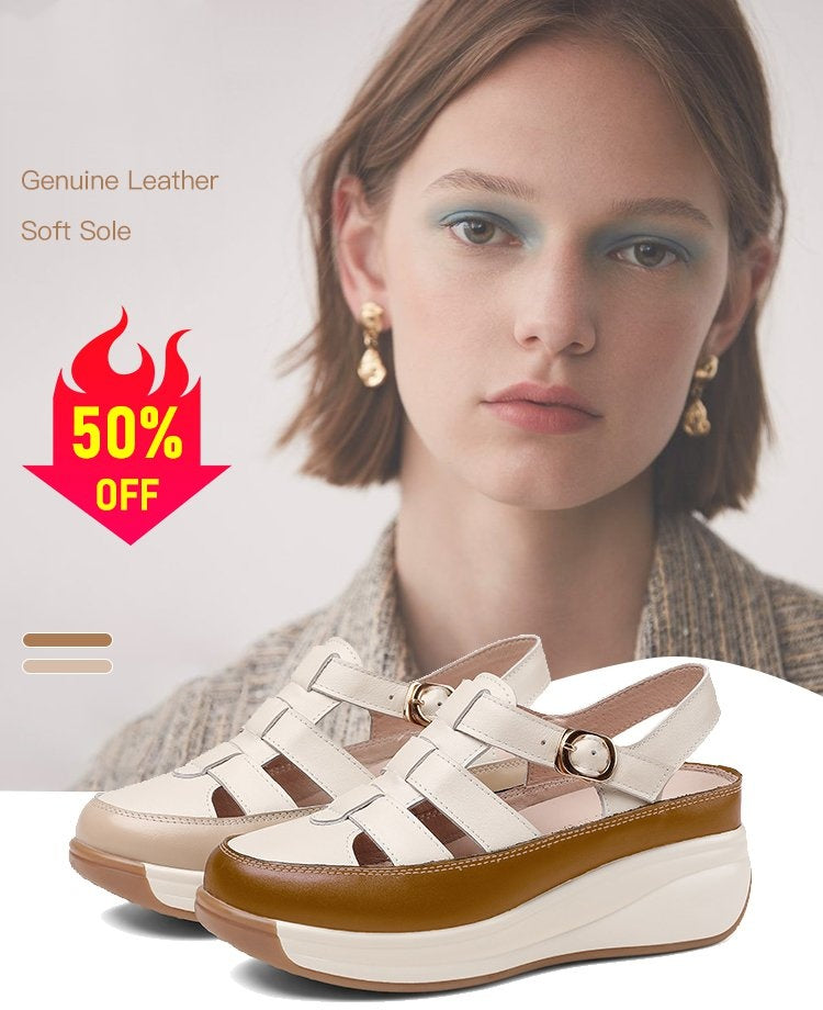 🎁✨【35-40】Sandale casual de vară pentru femei, stil nou 2025, talpă moale antiderapantă, vârf rotund care nu strânge picioarele, confortabile și respirabile