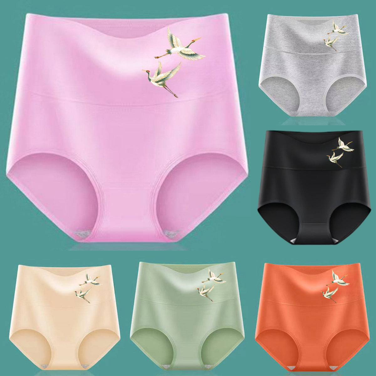 💖 Último día con 50% de descuento - 【6 unidades】Faja moldeadora de cintura alta y efecto push-up para glúteos, de algodón de alta calidad✨️ (45-105 kg)