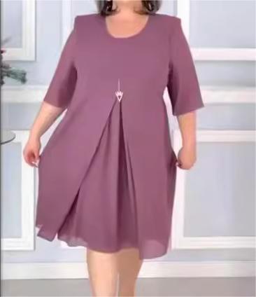 🔥🥰【S-5XL】2024 viacfarebné jednoduché šaty 3716710