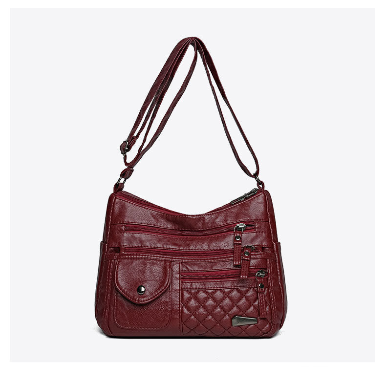 🔥Último día⏰50% de descuento👜Bolso de cuero suave de gran capacidad y múltiples capas para mujer