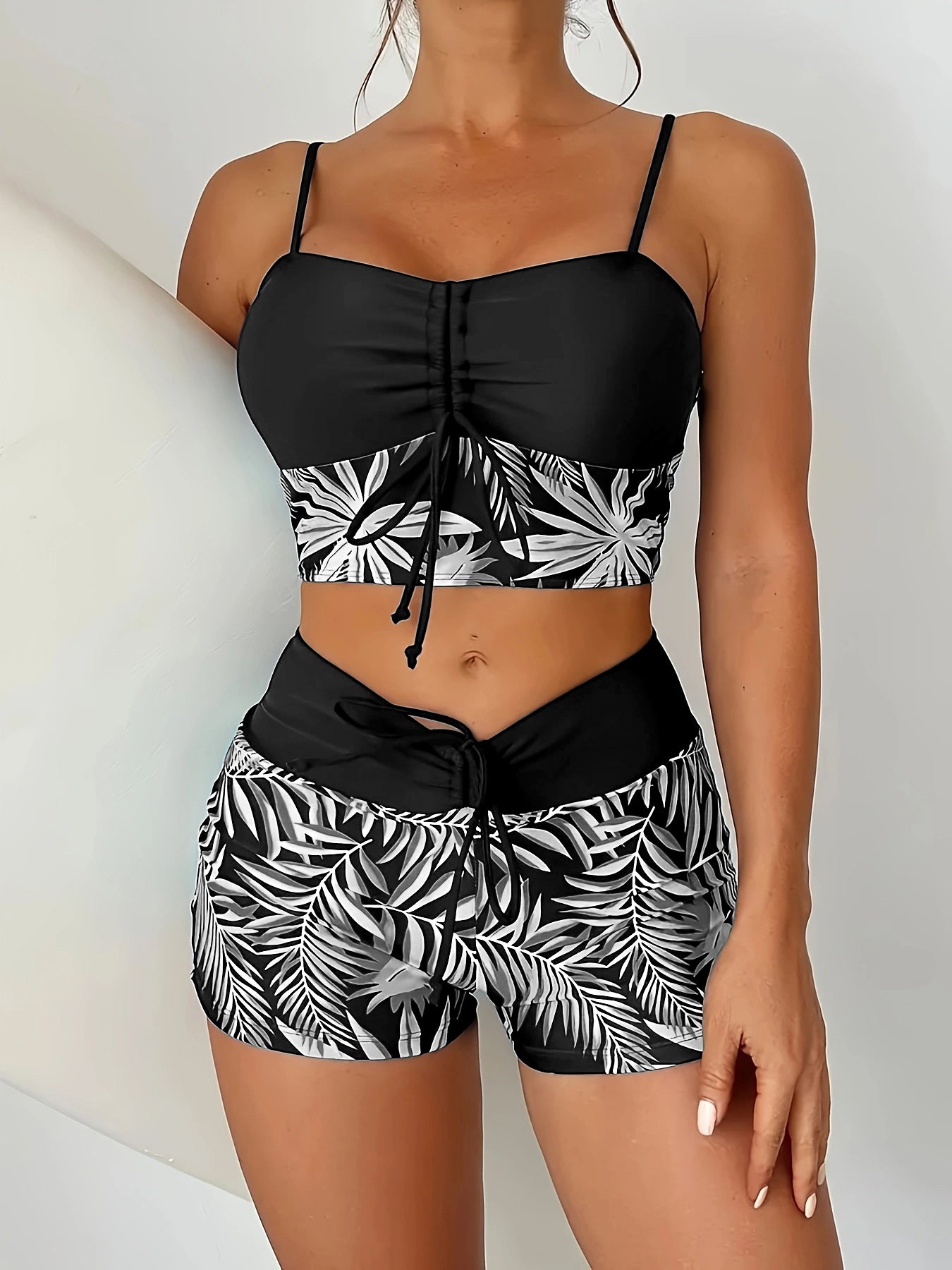 🏊♀️【Horúce nové produkty】【S-2XL】Dámske módne dvojdielne plavky s retro potlačou, pohodlné