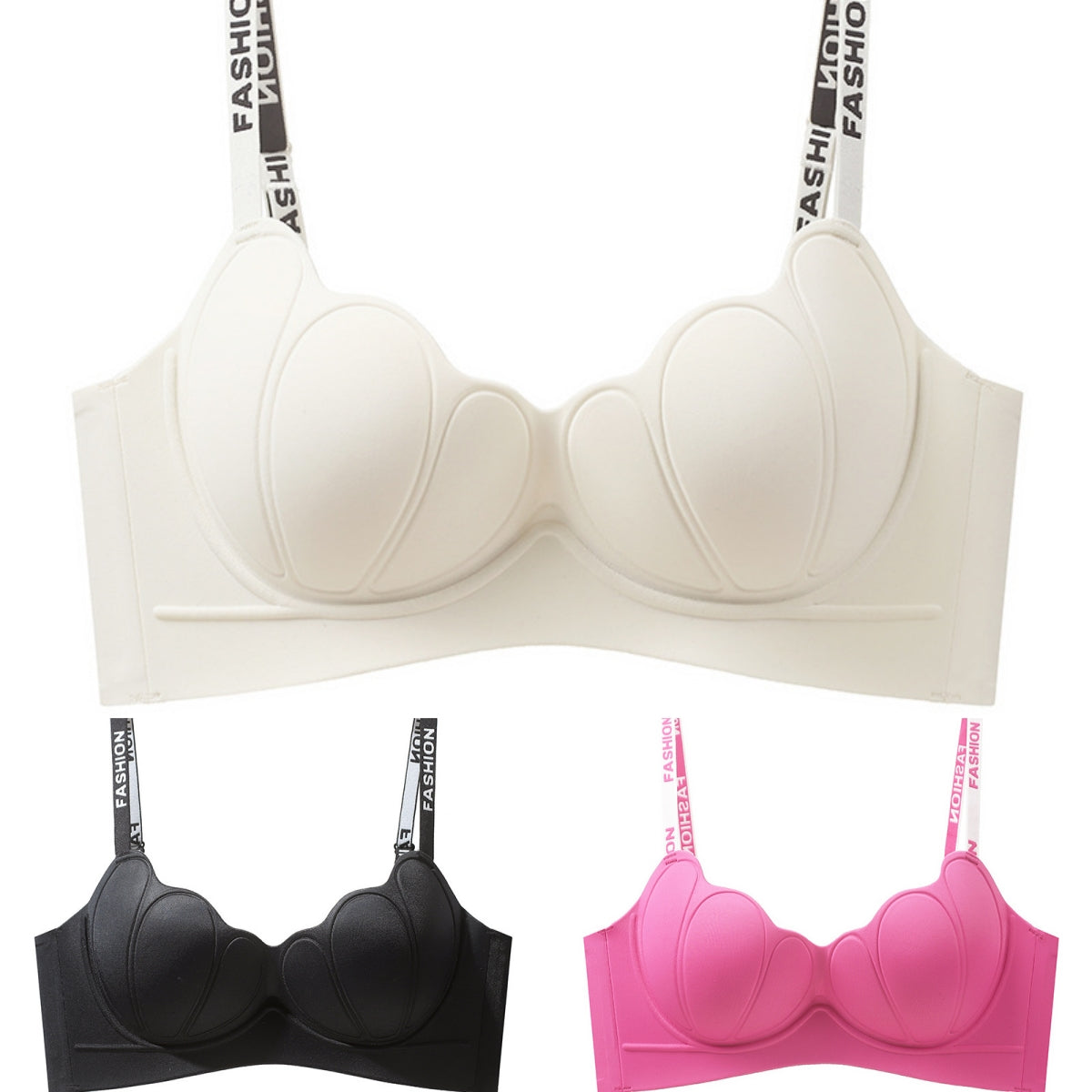 😍【3 kusy】Dámska push-up podprsenka bez oceľového krúžku, mäkká bavlna, pohodlná a priedušná❤️【40-85 ks】