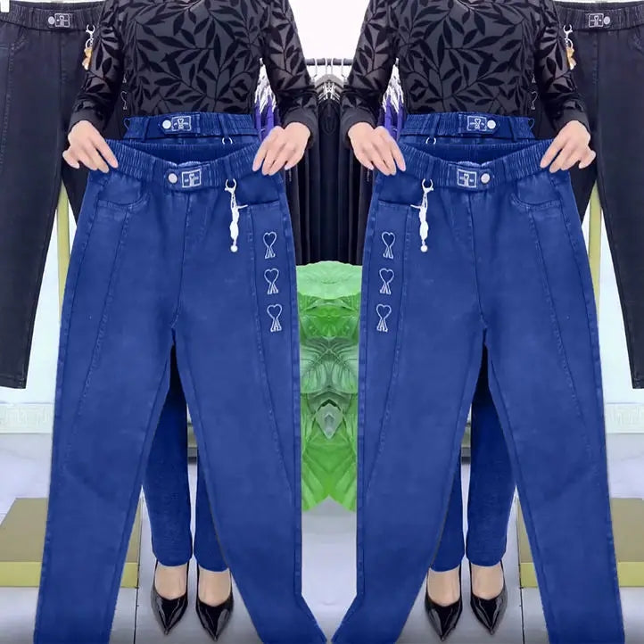 【🏆️Najpredávanejší produkt】😍M-5XL】Dámske strečové pohodlné džínsy 3738423