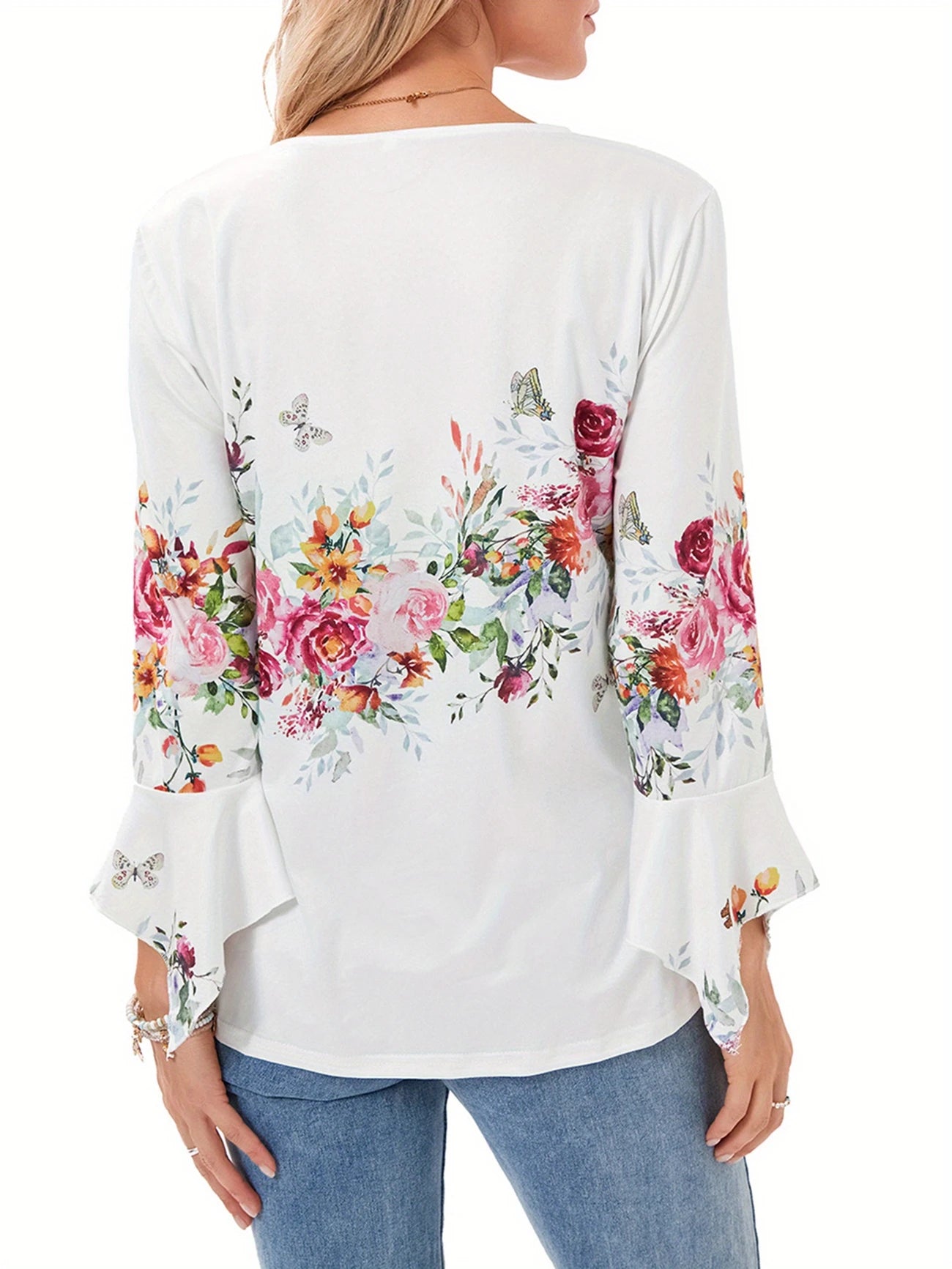 🎉Sorpresa 🎉【Oferta por tiempo limitado】 Camiseta de cuello en V de moda para mujer 【S-5XL】