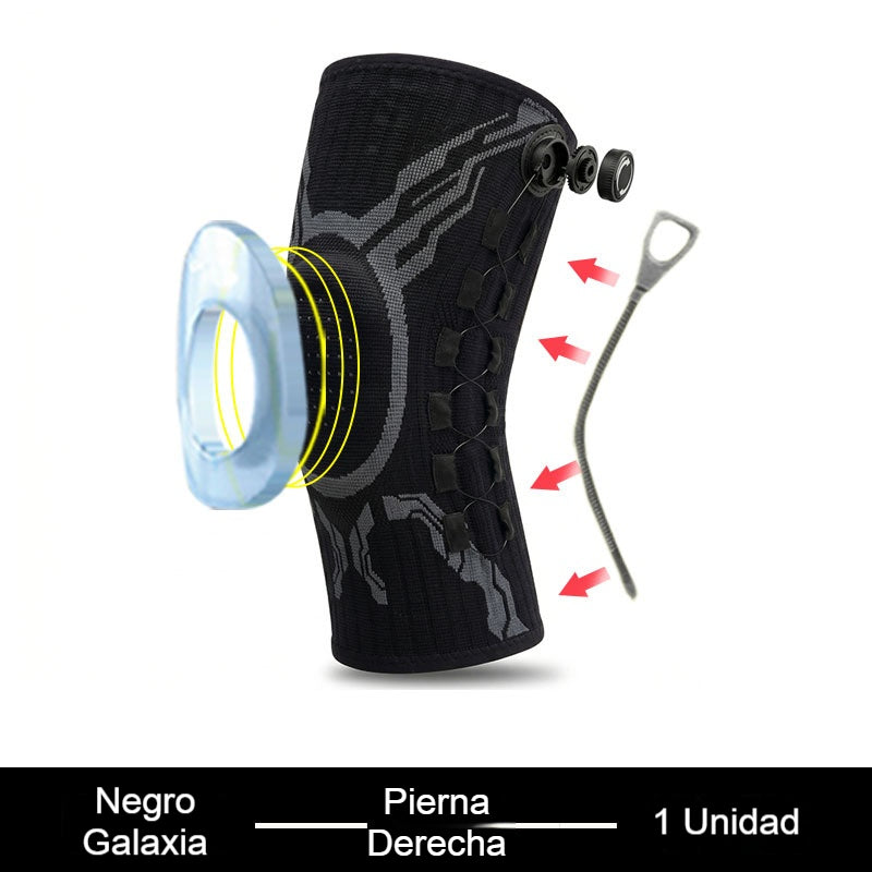 🦵🦵 Rodillera de compresión deportiva con silicona y estabilizadores de muelle para absorción de impactos, ideal para running y fitness al aire libre