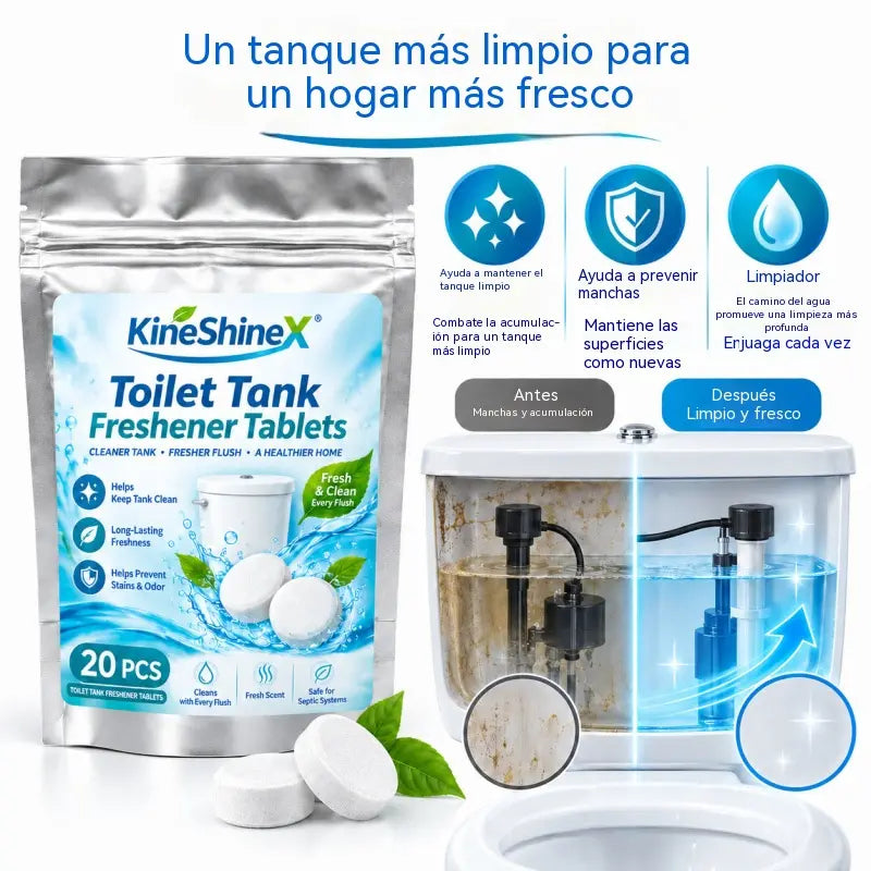 【Compra 1 y llévate otro gratis】2 paquetes🚽Pastillas para limpiar y eliminar olores del tanque del inodoro