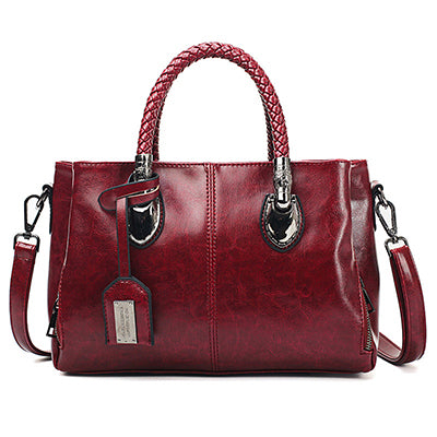 Bolso vintage de piel Boston para mujer, bolso de piel suave, se puede llevar en un hombro