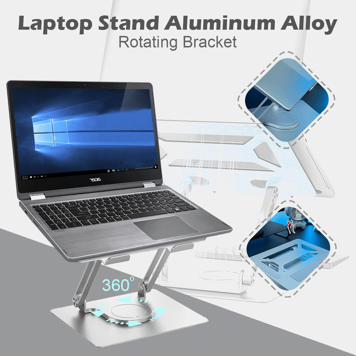 💻【Výpredaj konca leta】Otočný stojan na notebook z hliníkovej zliatiny