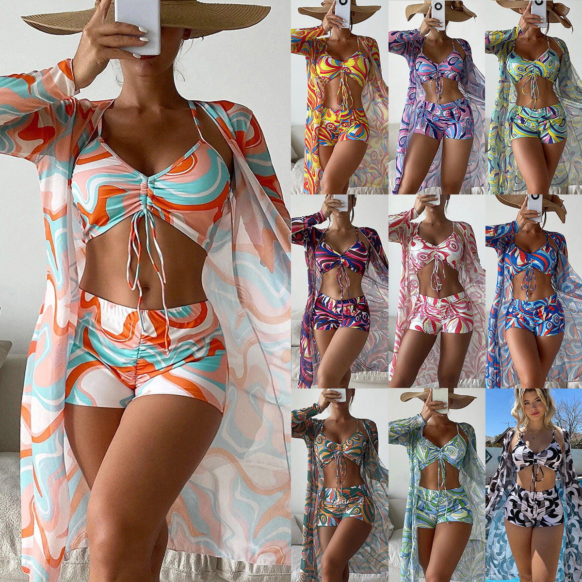 【✨Kúp 1 a 1 zadarmo】👙Nové módne trojdielne plavky, dostupné vo viacerých farbách
