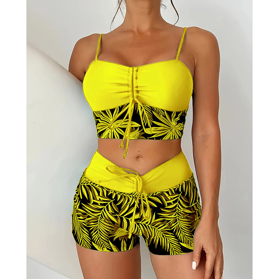 🏊♀️【Horúce nové produkty】【S-2XL】Dámske módne dvojdielne plavky s retro potlačou, pohodlné