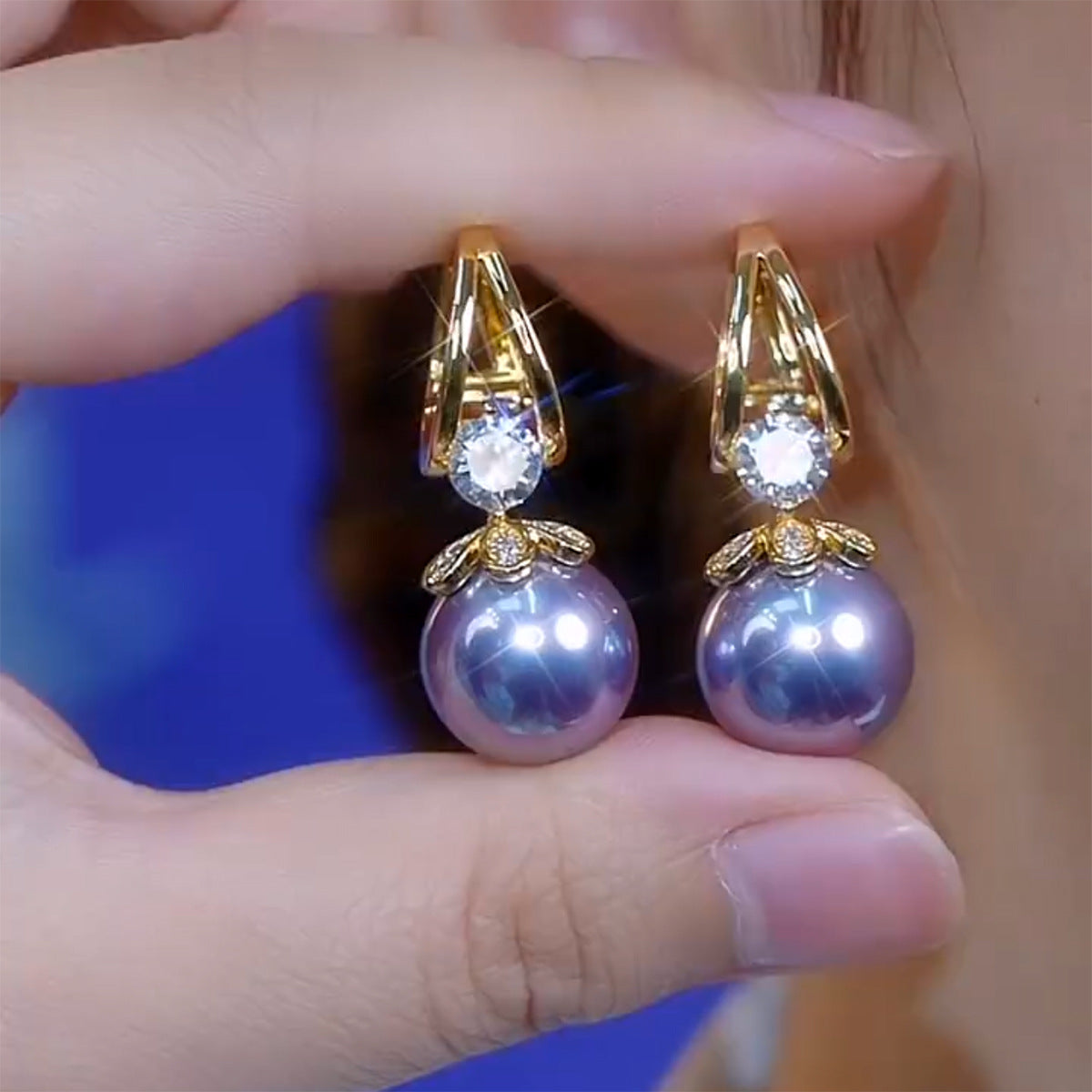 💎💐 Nové francúzske luxusné svetlo🌼 2025 Senior zmysel pre skutočný temperament Pearl Silver Strieborné náušnice