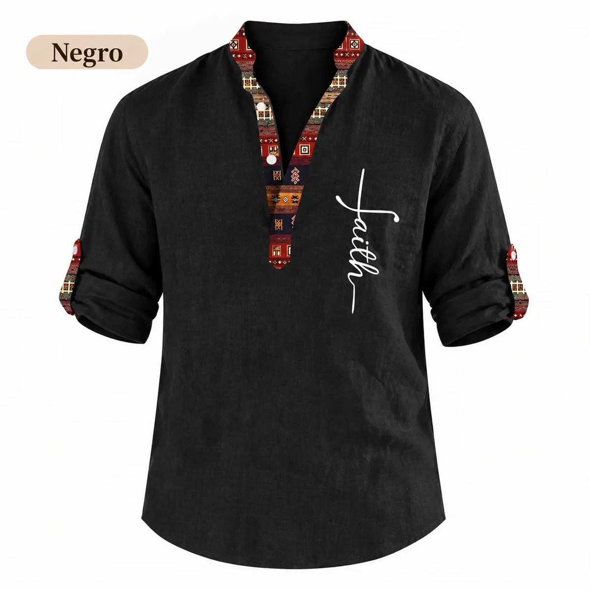 🔥Oferta por tiempo limitado: -48%🔥S-3XL-Nueva camisa de lino natural con cuello en V para hombre