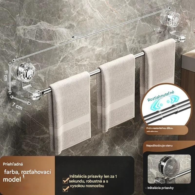 🎁 Posledná ponuka - zľava 49% ✨🚿Ľahký dizajn bez vŕtania – výsuvný vešiak na uteráky s prísavkou