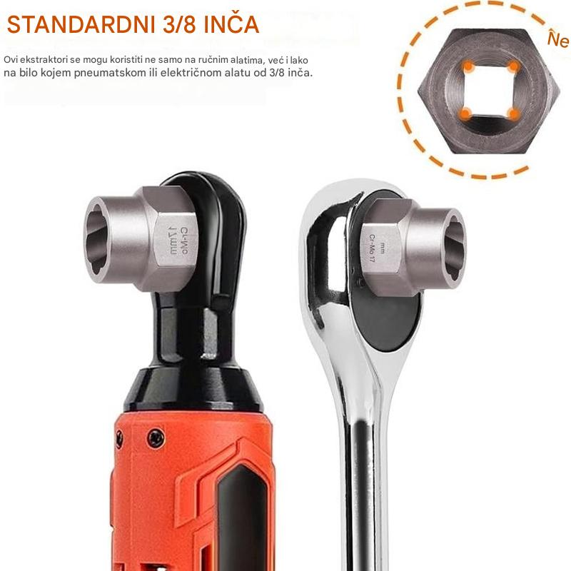 🔧🔥Set za uklanjanje glava vijaka 14 komada - alat za uklanjanje oštećenih vijaka i glava