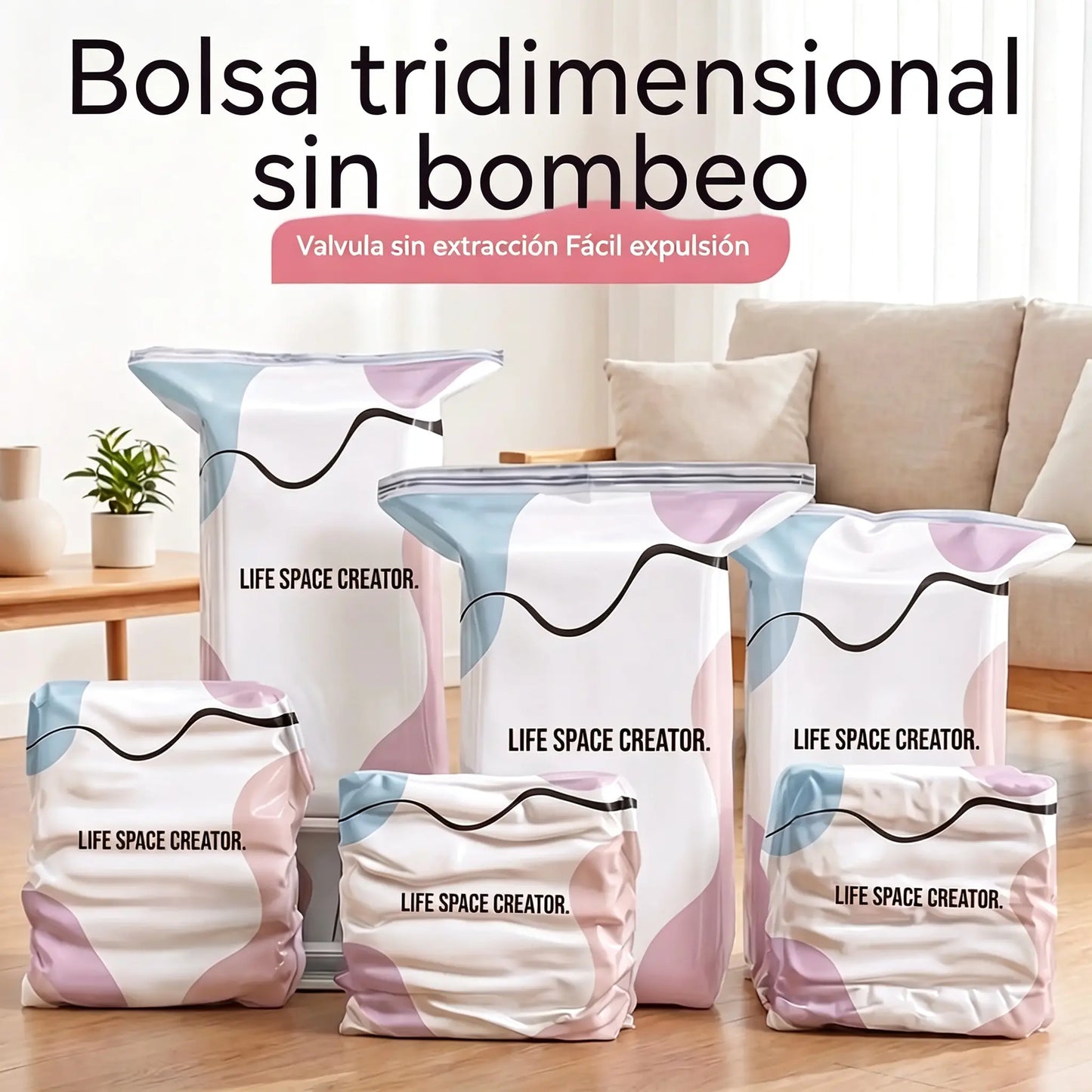 🧳 5 artículos por solo 31 € 💨 Bolsas de almacenamiento al vacío grandes y flexibles: No necesitan bomba de aire, son a prueba de fugas, ideales para ahorrar espacio en tu maleta y en casa ✈️