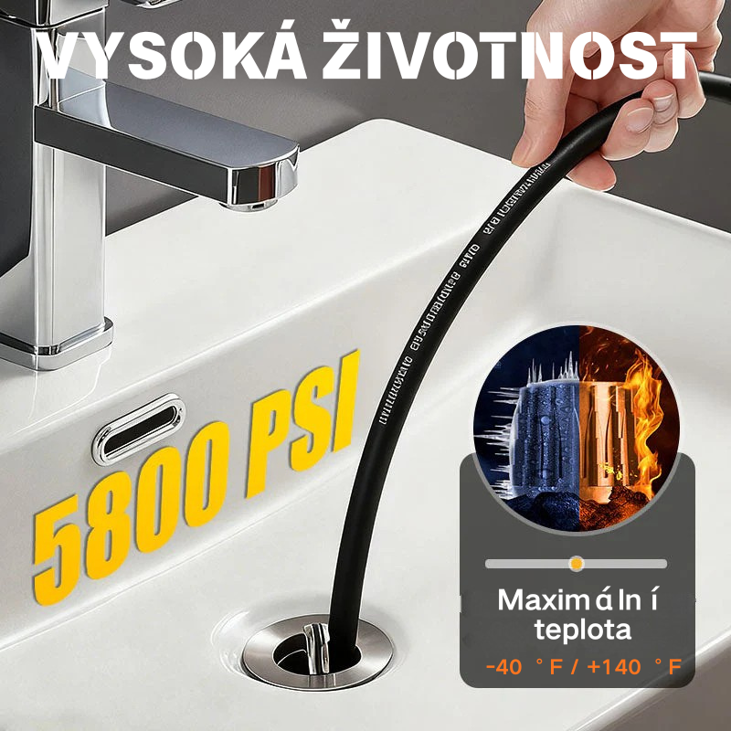 🔗Vysokotlaká hadice pro mytí aut, kterou lze připojit k myčce aut; 🚰Čistič odpadků v koupelně/kuchyni; 🧹Vysokotlaký průtok vody, odolný vůči tlaku.