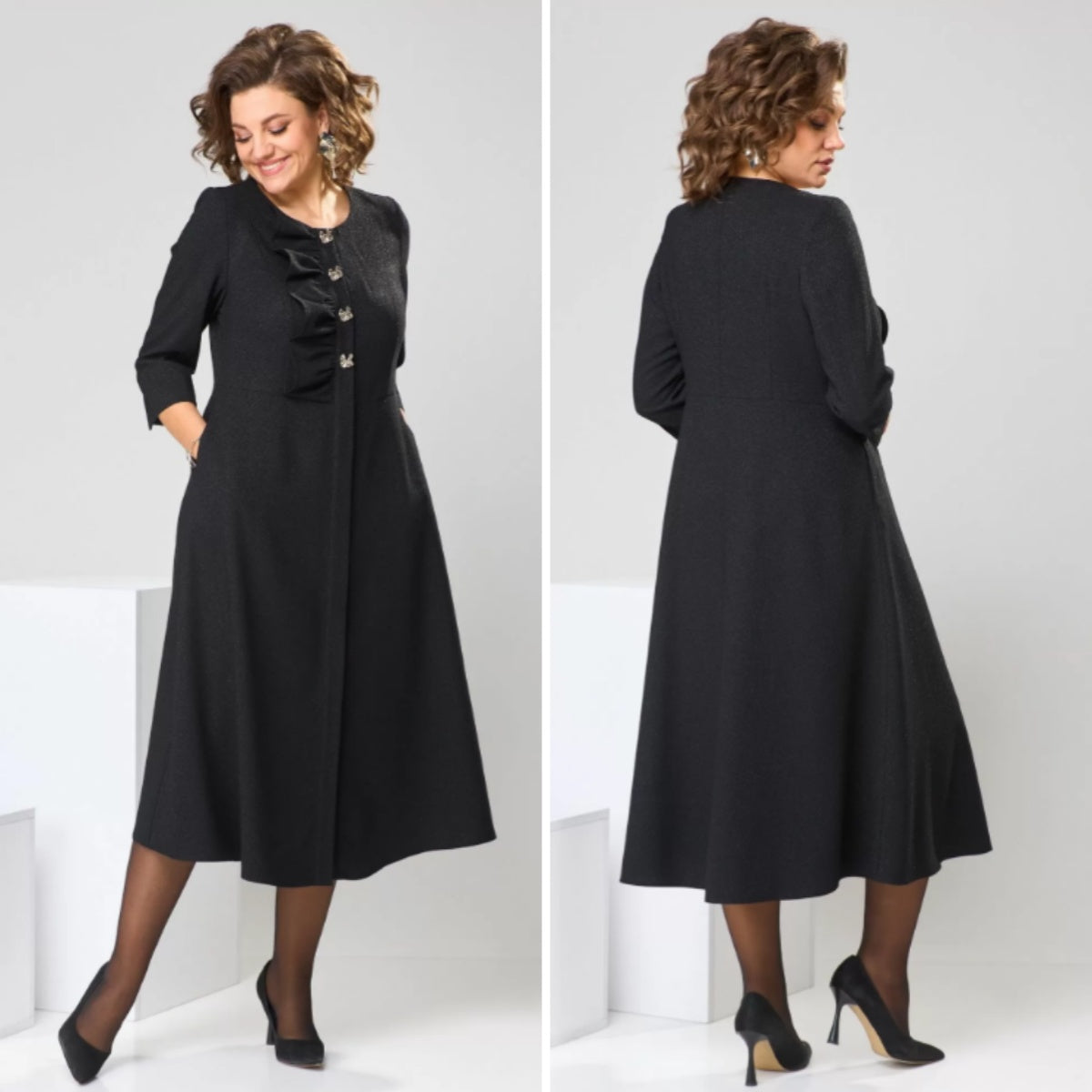 🍁【S-5XL】💞Rochie nouă de înaltă calitate, la modă, pentru toamnă și iarnă, 3841851