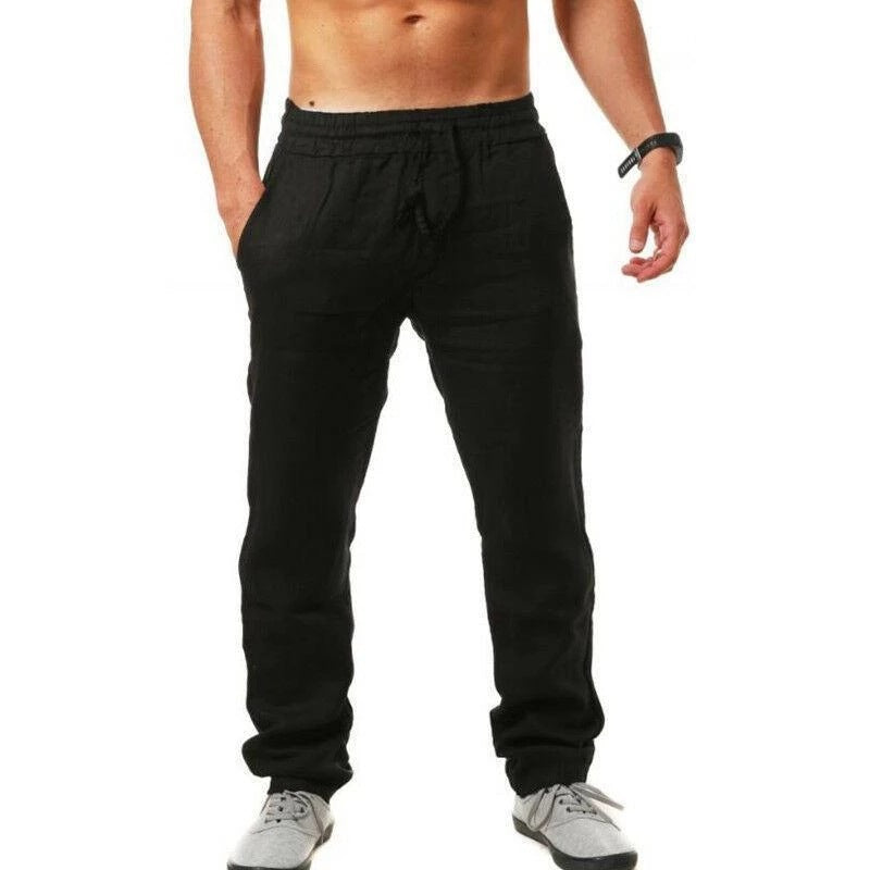 💥【Časovo obmedzená ponuka】👖【S-4XL】2025 nové letné pánske voľné, priedušné a pohodlné ležérne tepláky z bavlny a ľanu