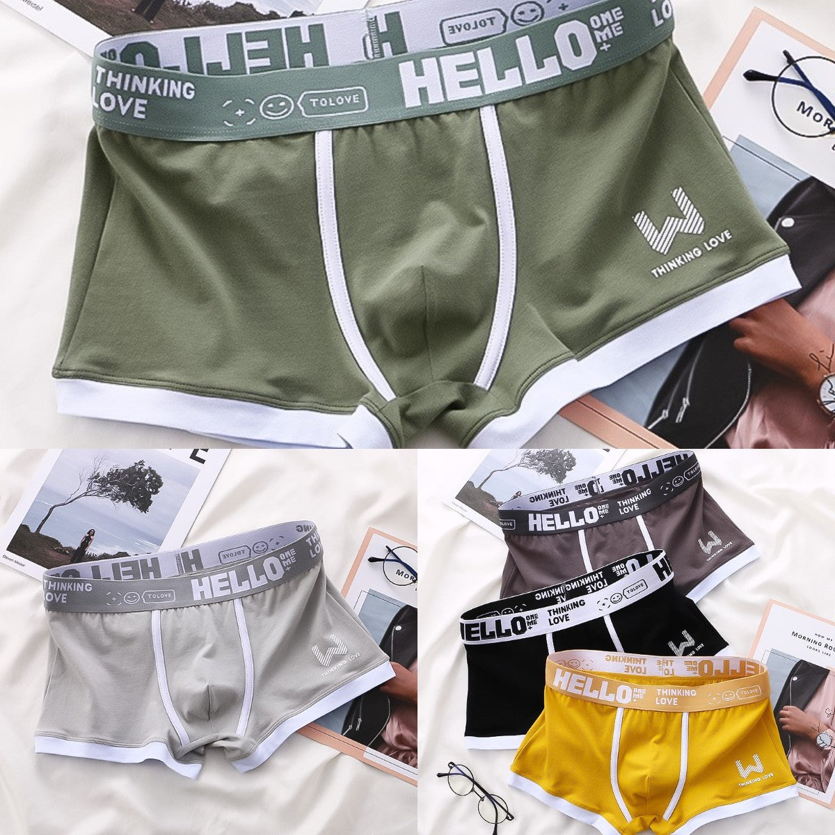 💥【50% REDUCERE】💥 Set de 5 boxeri confortabili și respirabili din bumbac pentru bărbați