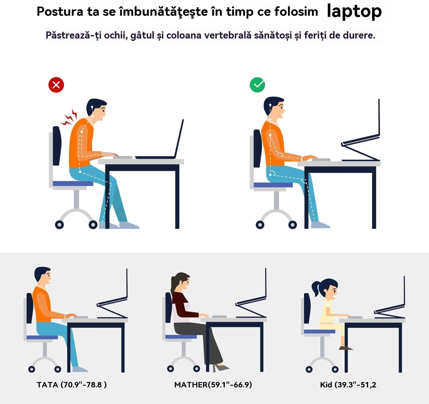 💻【Reduceri de sfârșit de vară】Suport rotativ pentru laptop din aliaj de aluminiu