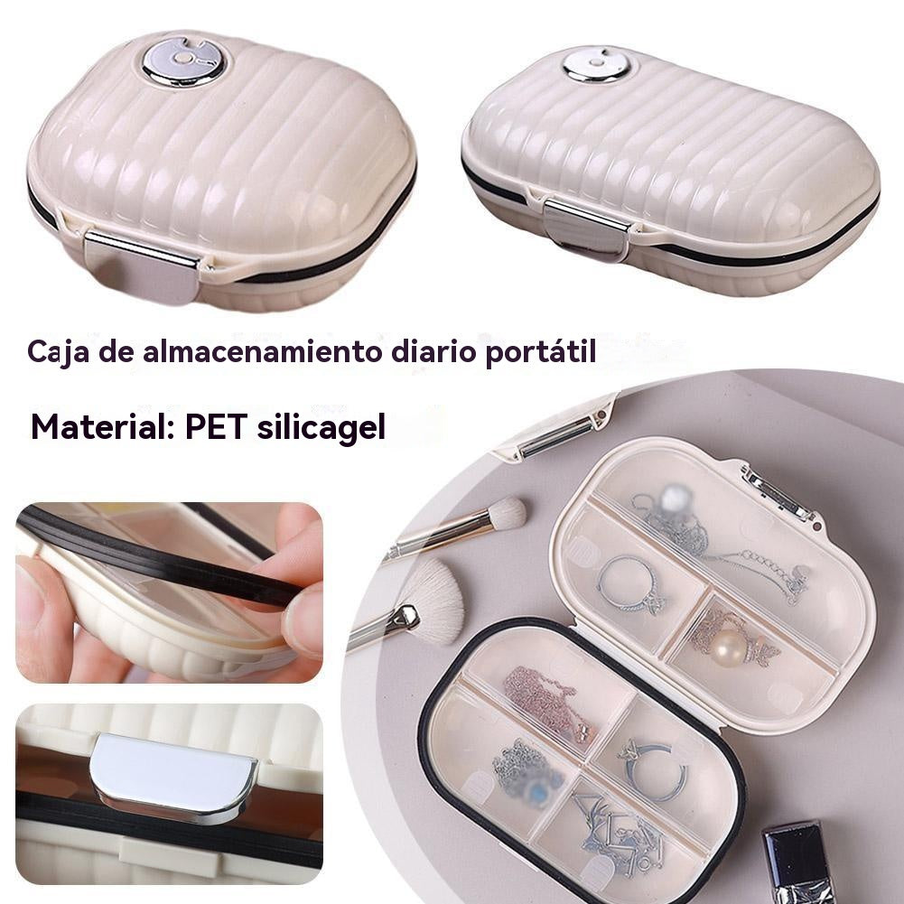 🔥【Compra 1 y llévate 1 gratis】🎁Caja de almacenamiento multifuncional a prueba de humedad de 7 rejillas, portátil, caja de medicamentos, caja de joyería