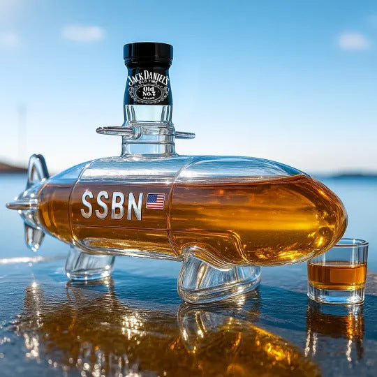 🚢Sada fliaš whisky so zábavným dizajnom|Fľaša whisky Submarine|Originálny darček a štýlová dekorácia do baru