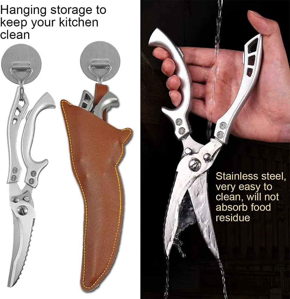 💥🔪【Kúp jeden a jeden dostaneš zadarmo】Tlusté multifunkčné kuchynské nožnice z nehrdzavejúcej ocele