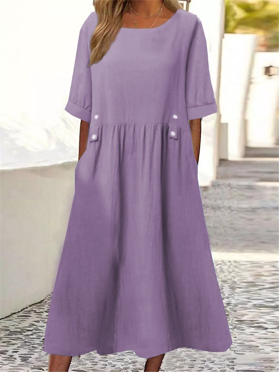 🔥🔥👗👗2024 nové bavlnené a ľanové tkaniny ležérne módne šaty
